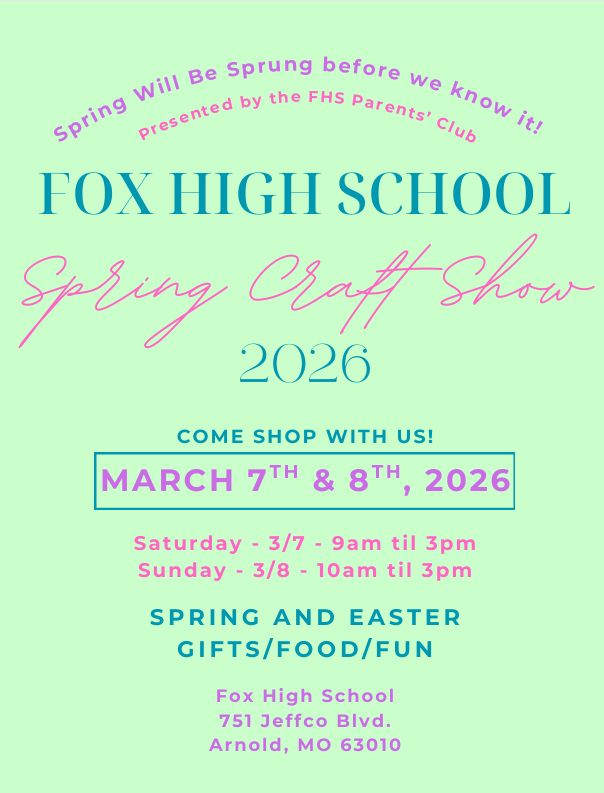 Come Meet Me: Fox Senior High Spring Craft&nbsp;Show